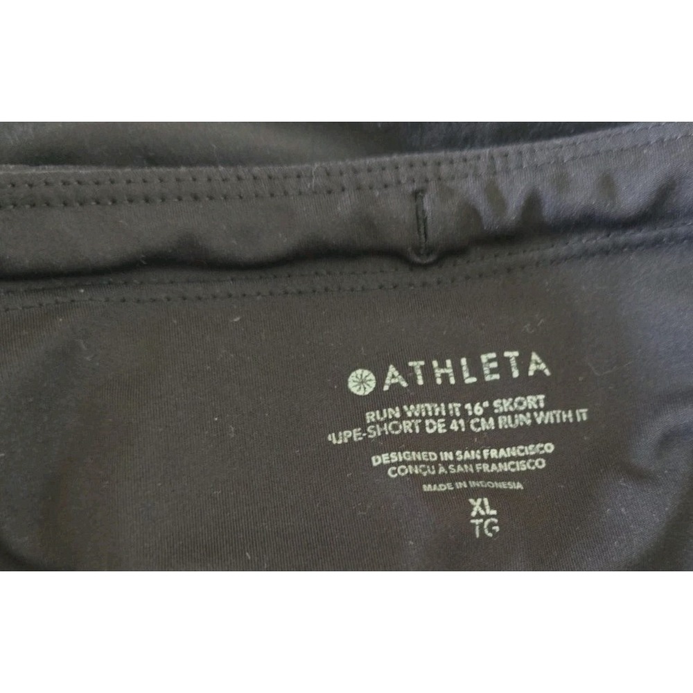 Athleta Run With It 16" Skirt Skort Womens Size XL Black Athletic - Picture 4 of 6